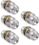 5 Pack Round Ball Bathroom Bedroom Door Knobs With Lock, Privacy Locksets Handle. Fixed Price $70.35.