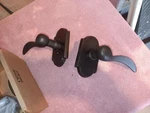 Emtek Durango 7108 Flat Black Right Hand Passage Door Lever Set New. Fixed Price $70.00.