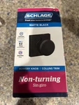 7 Schlage Non-turning One-sided Dummy Door Knob, Matte Black. Fixed Price $22.00.