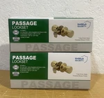 Shield Security Passage Lockset Tulip Knob Style Polish Brass Finish #149065. Fixed Price $24.50.