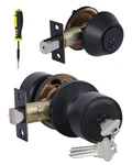 Lanwandeng Keyed Alike Entry Door Knobs Single Cylinder Deadbolt Lock Com.... Fixed Price $33.60.