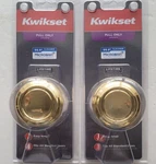 Lot Of 2 Kwikset Cameron Dummy Inactive Push/pull Door Knob Polished Brass. Fixed Price $21.99.
