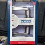 Schlage FA51 619 Merano Satin Nickel, Keyed Entrance Door Lever. Fixed Price $44.99.