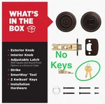 Kwikset Juno Venetian Bronze Entry Door Knob Featuring Smartkey Security. Fixed Price $14.95.