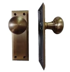 Nostalgic Warehouse New York Passage Door Knob Set Antique Brass With Scratch. Fixed Price $83.66.