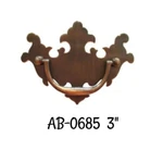 3" Chippendale Early American Style Drawer Pull - Cast Antique Brass. Fixed Price $16.90.