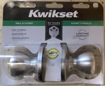Kwikset 92001-270 Polished Nickel Hall / Closet Door Knob Brand New. Fixed Price $9.00.