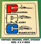 Professional Racers Organization - Vintage Original Vinyl Decal Sticker Drag. Fixed Price $7.95.
