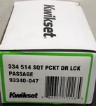 Kwikset 514 Sqt Square Pocket Door Lock Passage Matte Black 93340-047. Fixed Price $17.62.
