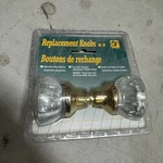 Ilco Unican Fluted Crystal Glass 2" Round AG-30 Replacement Door Handle Knob Nos. Fixed Price $15.00.