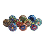 Vintage Multicolor Ceramic Pull Knobs For Kitchen Cabinet & Drawer (set Of 10). Fixed Price $15.73.