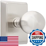 Emtek Providence Round Brass Knobs Passage Satin Nickel. Doorsets.. Fixed Price $232.67.