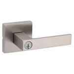 Kwikset Singapore Square Satin Nickel Keyed Entry Door Handle With Microban. Fixed Price $29.99.