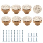 Unlorspy 8 Pcs Boho Rattan Dresser Drawers Knobs 40MM/1.57 Inch, Beige. Fixed Price $14.52.