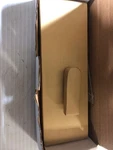Emtek 222203US4 Modern Satin Brass Barn Door Privacy Lock & Flush Pull. Fixed Price $174.99.
