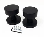Emtek Round Two-sided Dummy Door Knob Set Disk Rose Modern Brass, Matte Black. Fixed Price $59.99.