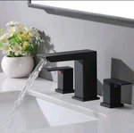 Vccucine ZFT025P Contemporary Handles Sink Faucet W/hoses,matte Black Finish. Fixed Price $40.00.