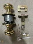 Schlage Bed & Bathroom Door Handle Plymouth Design Bright Brass F 40 V 605. Fixed Price $20.00.