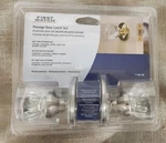 First Watch Passage Door Latch Set, Glass Knobs, Satin Nickel. Fixed Price $17.99.
