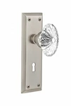 Nostalgic Warehouse New York Plate With Keyhole Oval Fluted Crystal Glass Knob,. Fixed Price $51.97.