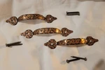 Vintage Hammered Copper Drawer Pulls, Door Handles, Colonial Amerock W/hardware. Fixed Price $21.99.