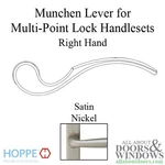 Hoppe Munchen M112PL Right Hand Lever Satin Nickel. Fixed Price $76.41.