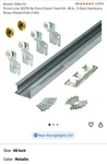 Slide-co Prime-line 161791 48" Closet Track Kit Brass-plated Pulls. Fixed Price $34.99.