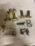Emtek 4425US7 Jefferson Double Cylinder Entry Handleset - French Antique. Fixed Price $428.99.