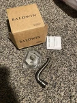 Nib Baldwin Decorative Half Dummy Knob Distress Antique Nickel Finish. Fixed Price $29.00.