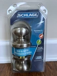 *new & Limited* Schlage Andover Door Knob / Bed Bath FA40V 619 Satin Nickel. Fixed Price $25.99.