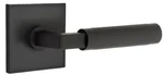 Emtek 5110US19.LSUS19.KNUS19.RH Knurled L-square Passage Door Lever Flat Blac. Fixed Price $90.00.