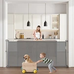 Vevor Retractable Baby Gate 34IN Tall Extend To 71 Wide For Kids Pets Gray. Fixed Price $41.99.