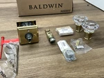 Baldwin Reserve PVCRYTSR044 Crystal Privacy Door Knob With Square Rose Read. Fixed Price $134.99.