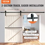 8FT Sliding Barn Door Hardware Kit, With Smooth & Silent Pulley (j Shape). Fixed Price $75.02.