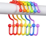304 Stainless Steel Double Glide Shower Curtain Hooks Rustproof Rings Rainbow 12. Fixed Price $18.25.