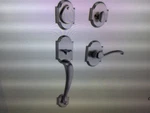 Kwikset Handleset With Austin Lever - Deadbolt Keyed One Side 800AUHXAUL 15 Smt. Fixed Price $149.95.