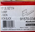Kwikset Dummy Door Lever Iron Black Square 157 Lsl Sqt 514 For Interior. Fixed Price $10.00.