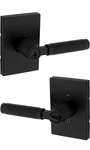 Kwikset Keyed Entry Prava Knurled Handle Lever Matte Black. Fixed Price $42.00.