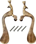 Elegant Peacock Brass Door Pulls - 10" Decorative Handles (set Of 2). Fixed Price $89.99.