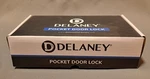 Delaney Hardware 370009 Satin Nickel Contemporary Square Pocket Door Lock. Fixed Price $18.95.