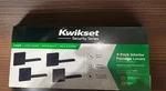 4-PACK Kwikset Casey Hallway Passage Door Handle Lever Reversible Matte Black. Fixed Price $56.98.