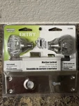 Defender Security Satin Nickel Keyed Mortise Entry Lock Set W/ Glass Knob E2496. Fixed Price $25.99.