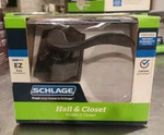Schlage Aged Bronze Finish Hall Closet Door Handle New F10VACC716. Fixed Price $20.00.