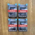 Kwikset Matte Black Modern Bathroom Door Handles Metal Easy Install 4 Pack. Fixed Price $50.00.