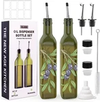 Coolmi Oil And Vinegar Dispenser Set - 17OZ/500ML Premium Glass Olive. Fixed Price $38.23.