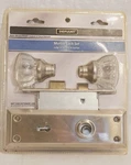 Defiant Satin Nickel Mortise Lock Set Glass Knobs W/ Key Indoor. Fixed Price $19.96.