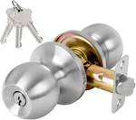 Keyed Entry Door Knob With Lock And Key, Exterior Interior For Bed. Fixed Price $14.92.