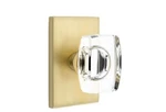 Emtek 5212WSUS4 Privacy Rectangular Rosette Windsor Glass Knob Satin Brass. Fixed Price $76.00.