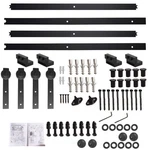 12FT Steel Sliding Barn Track Kit For Double Wood Closet Doors. Fixed Price $63.74.
