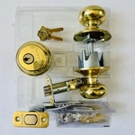 Schlage Security FB50N V 505 Plymouth Door Knob Bright Brass Deadbolt. Fixed Price $33.99.